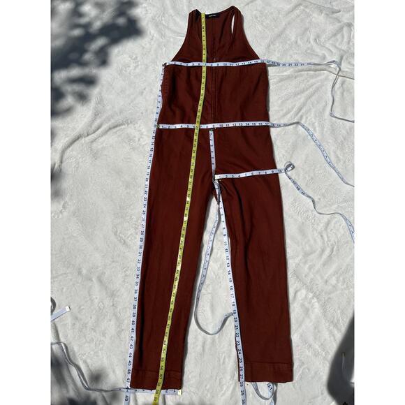 Rachel Comey Buxton Sleeveless Zip Front Jumpsuit Mahogany Cotton Size 2 NWT - Picture 8 of 16